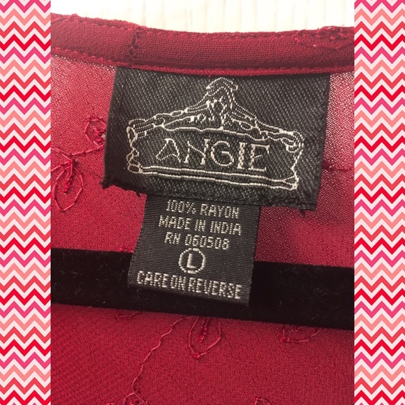 Vintage Red Blouse - Picture 4 of 5